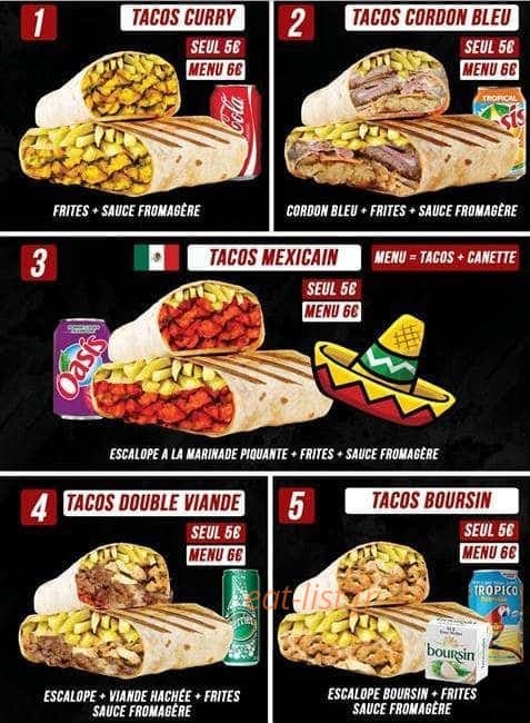 SOS Tacos — carte page 2