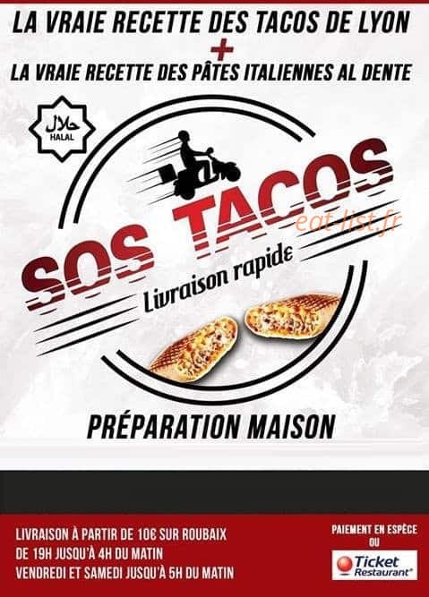 SOS Tacos — carte page 1