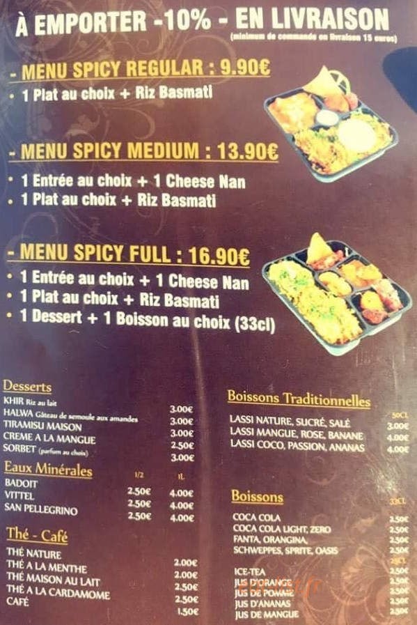 Spicy Village — carte page 1