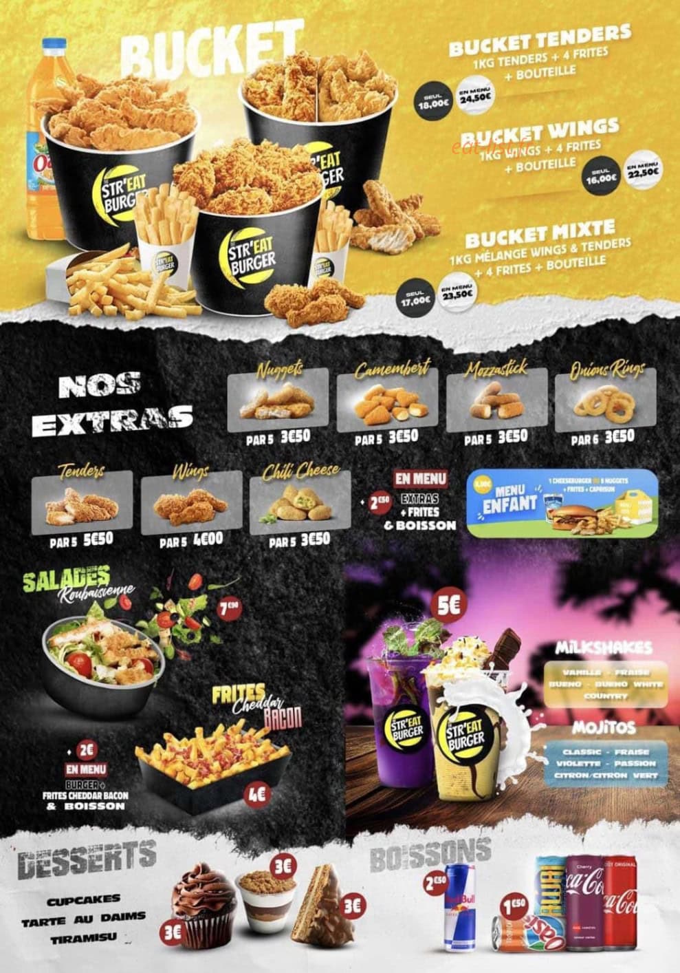 Str'eat Burger — carte page 4