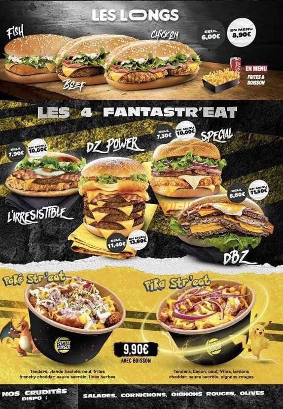 Str'eat Burger — carte page 3