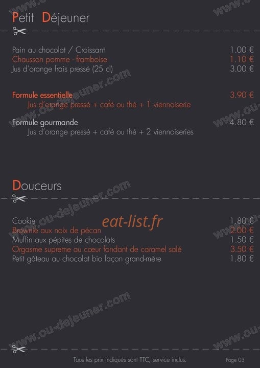 Sur Mesure — carte page 3