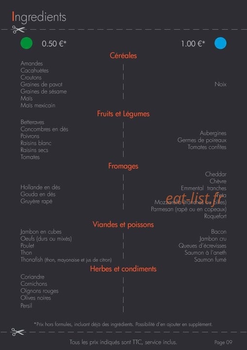 Sur Mesure — carte page 8