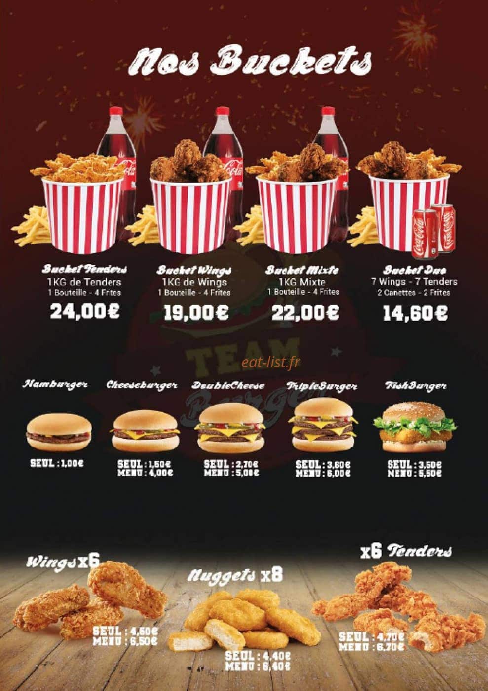 Team Burger — carte page 3