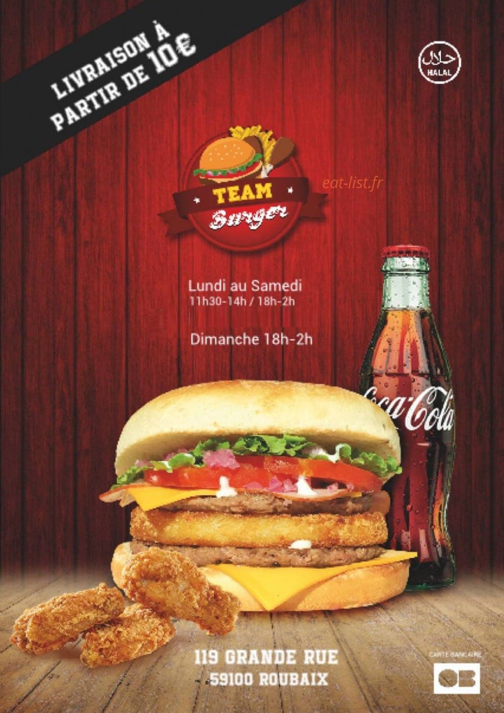 Team Burger — carte page 1