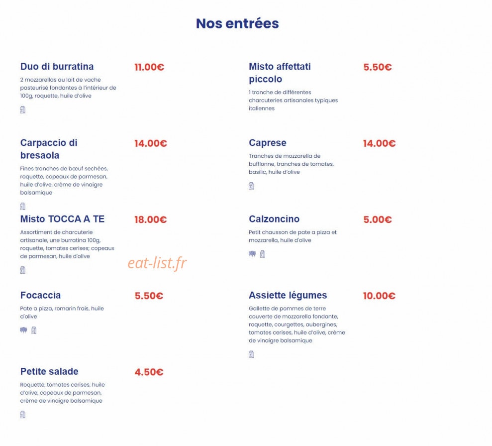 Tocca a té — carte page 1