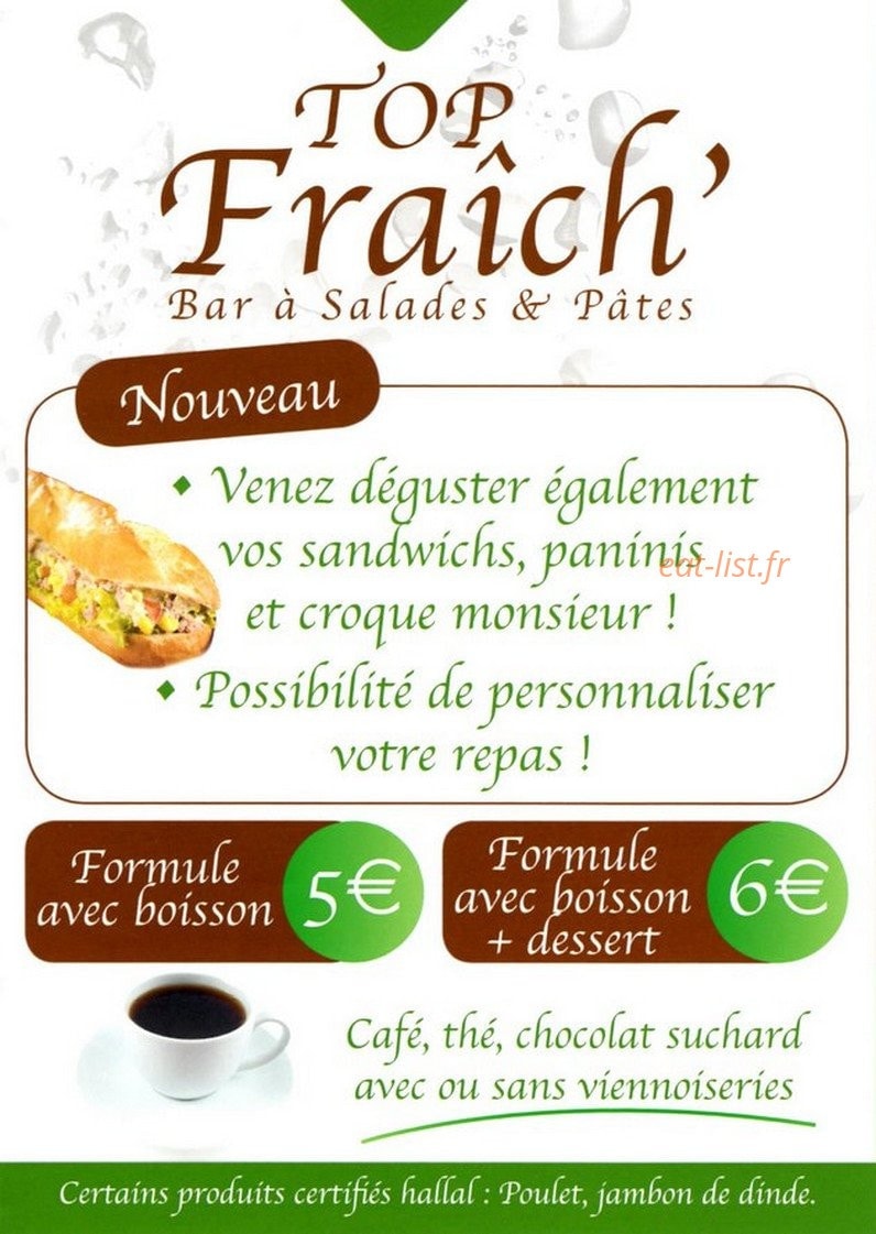 Top Fraîch' — carte page 3