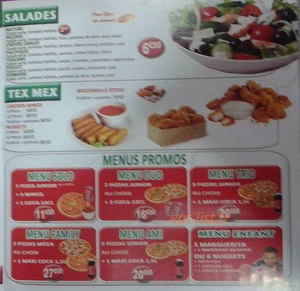 Bip Bip Pizza — carte page 3