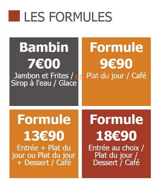 Brasserie Le Saint Maur — carte page 1