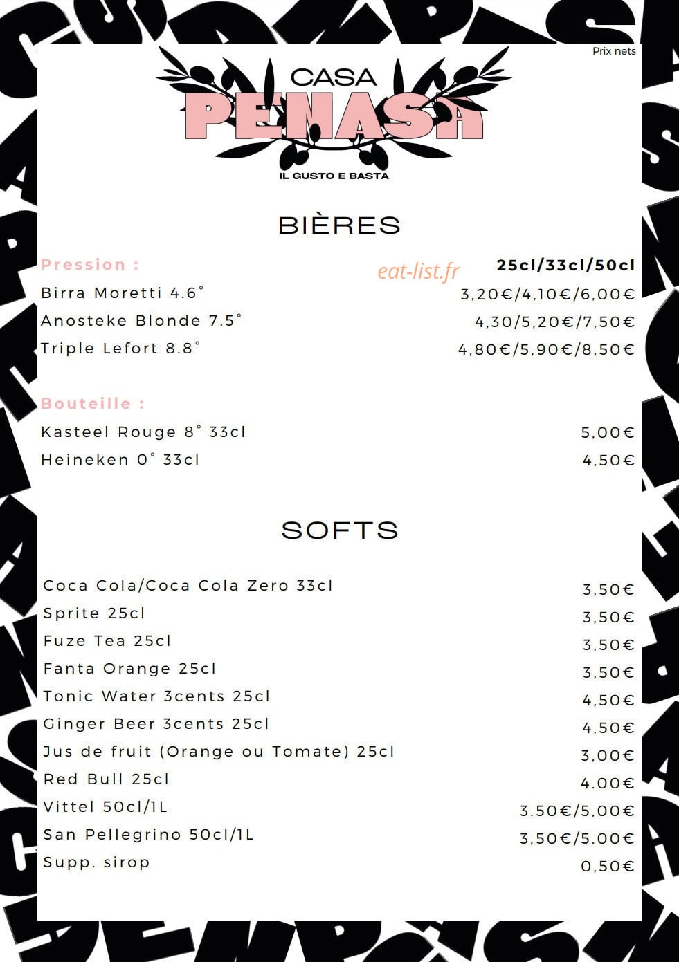 Casa Penasa — carte page 18
