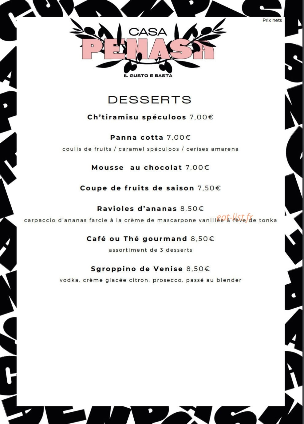 Casa Penasa — carte page 11