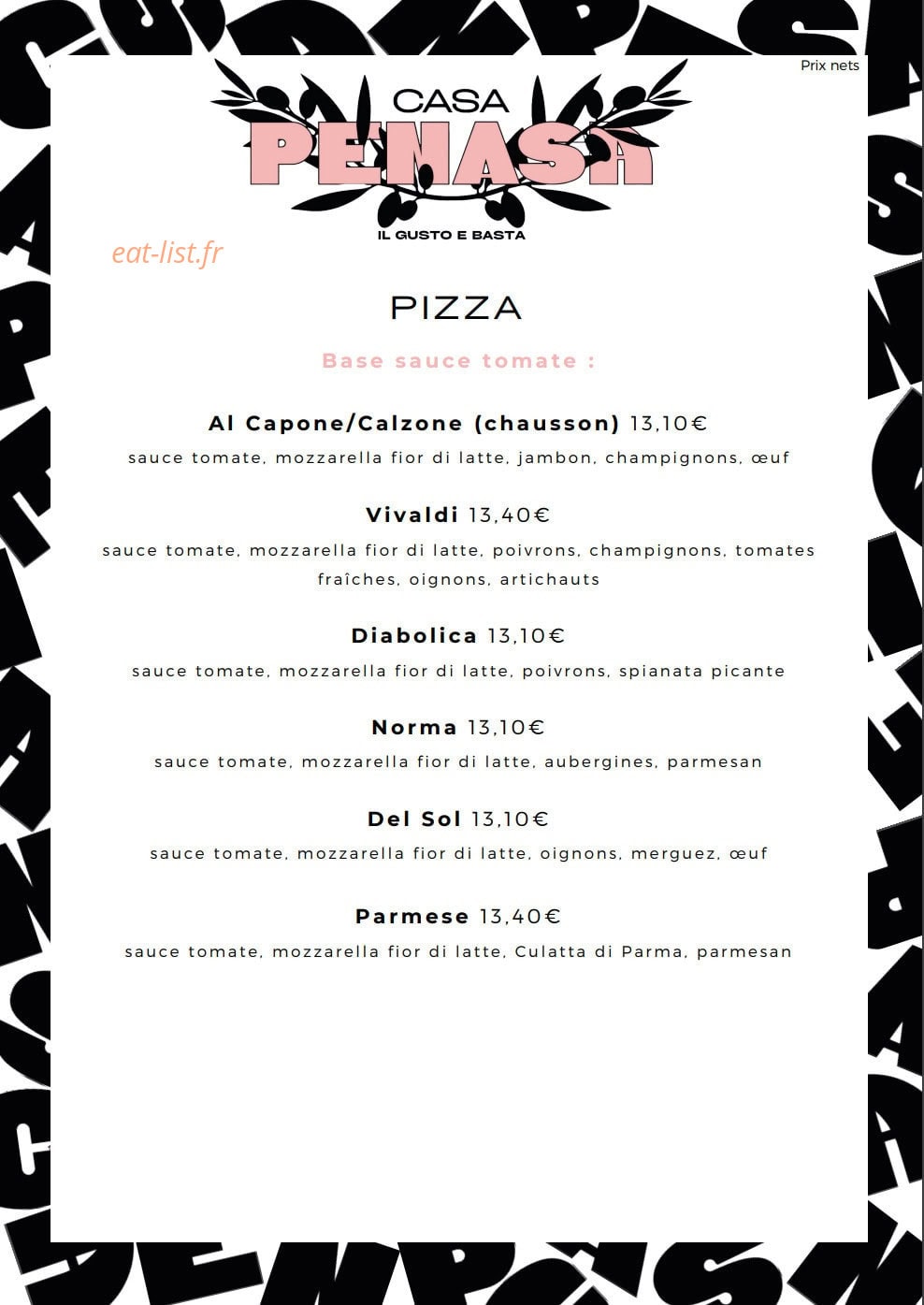 Casa Penasa — carte page 8
