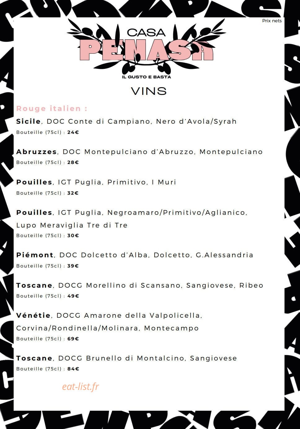 Casa Penasa — carte page 30