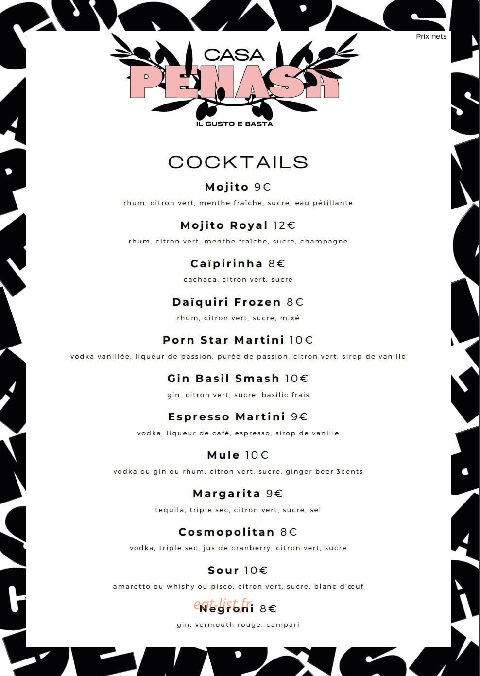 Casa Penasa — carte page 19