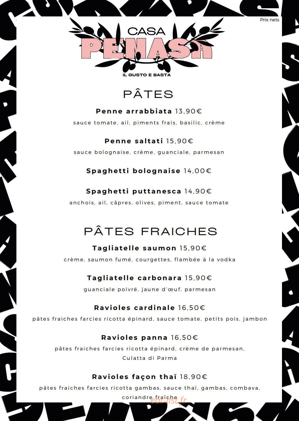 Casa Penasa — carte page 5