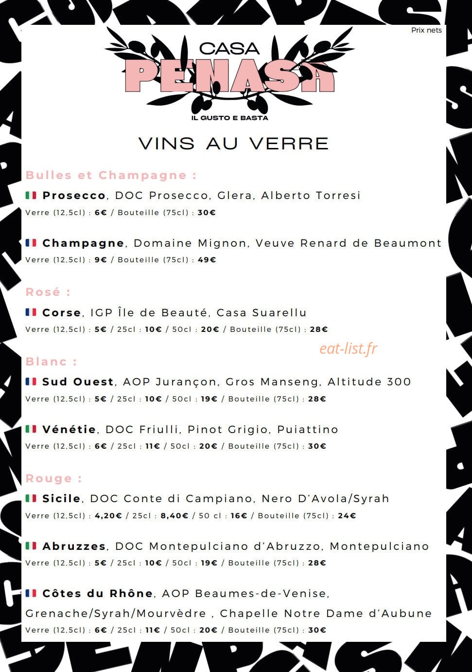 Casa Penasa — carte page 28