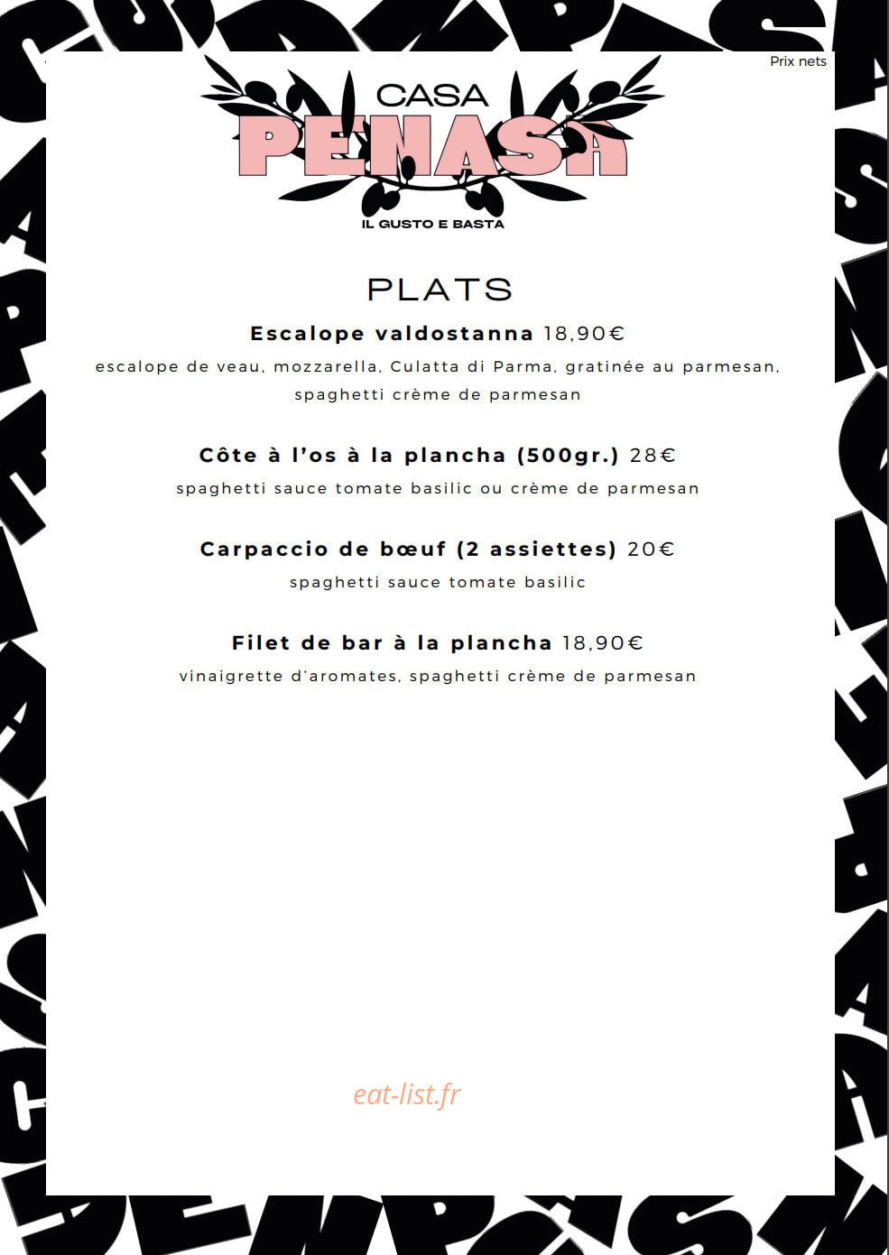 Casa Penasa — carte page 3