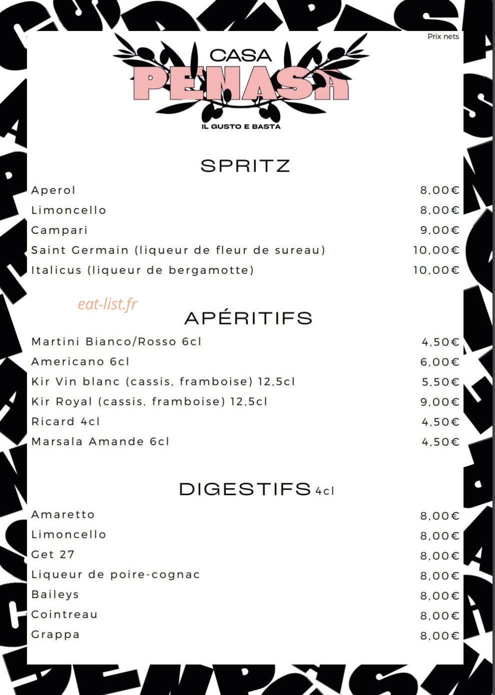 Casa Penasa — carte page 22
