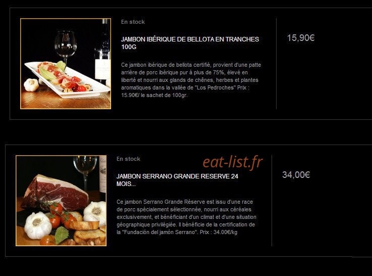 Ibergastronome — carte page 3