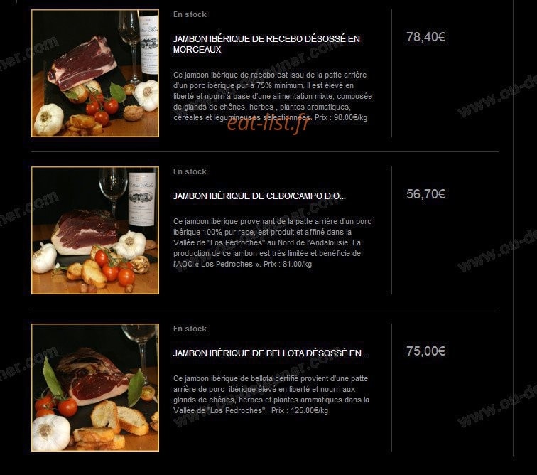 Ibergastronome — carte page 2