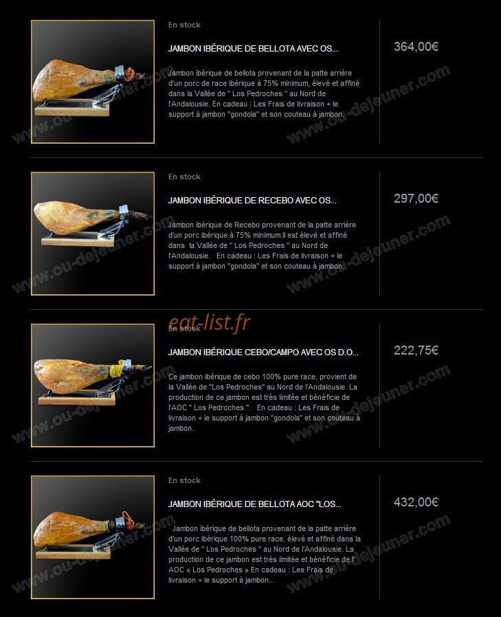 Ibergastronome — carte page 1
