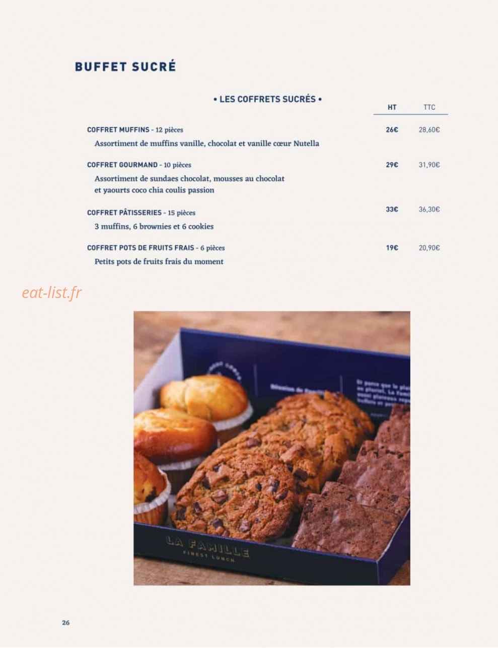 La Famille Finest Lunch — carte page 24