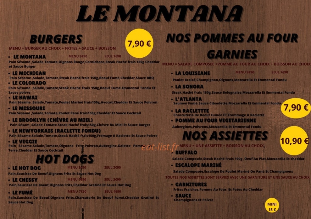 Le Montana — carte page 1