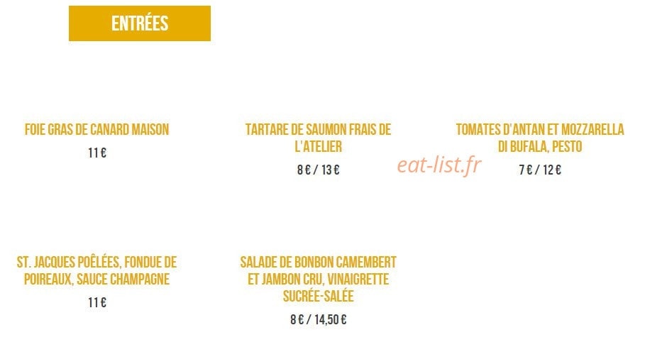 Le Nouvel Atelier — carte page 1