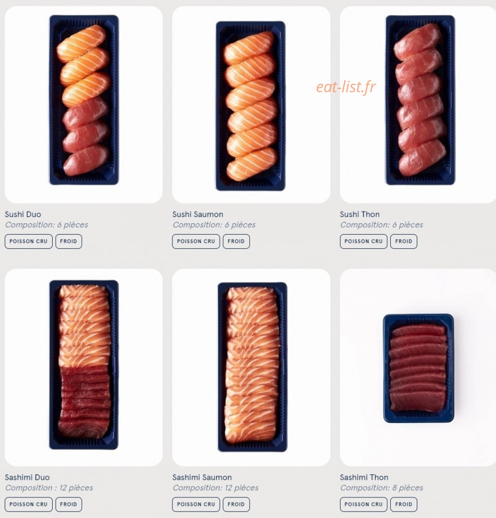 Sushi Daily — carte page 1