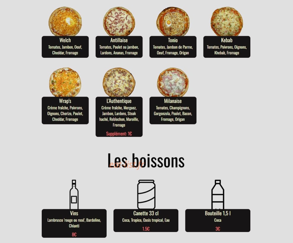 Pizza l'authentique — carte page 5