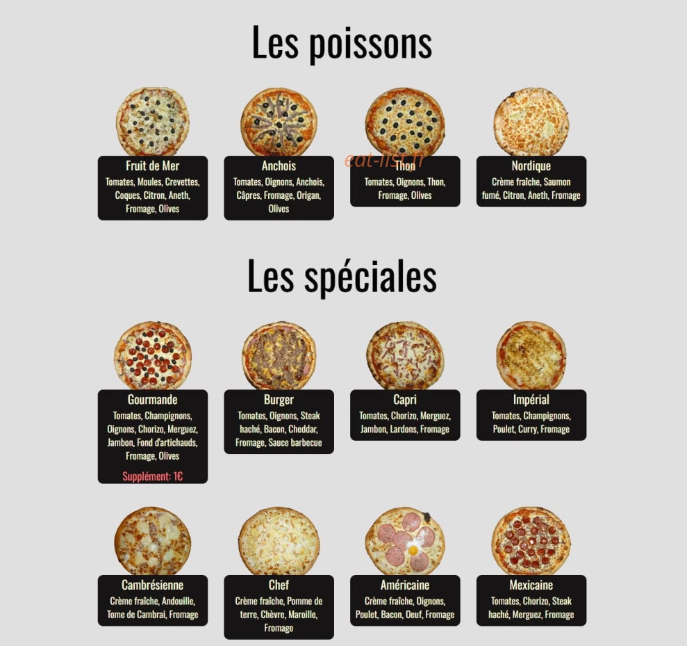 Pizza l'authentique — carte page 4