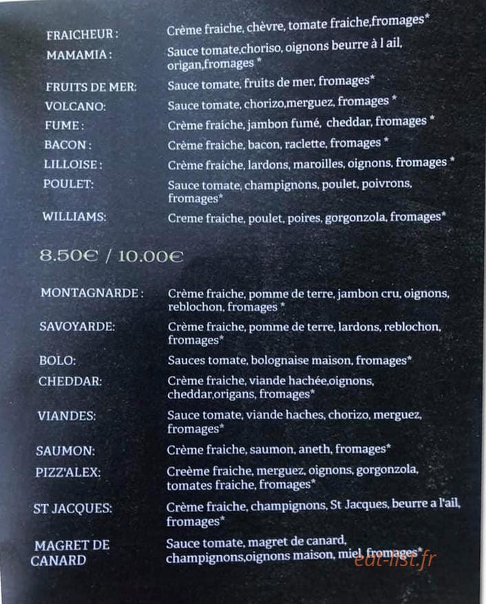 Pizz'Alex — carte page 2