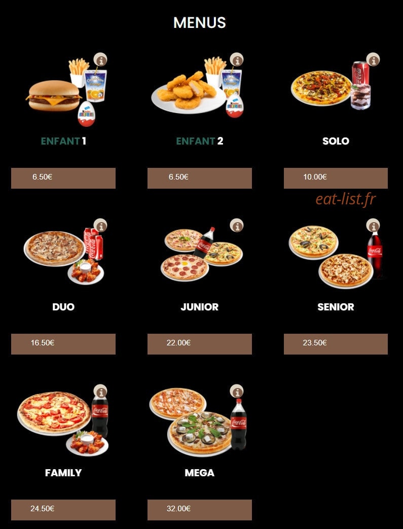 Take away — carte page 1