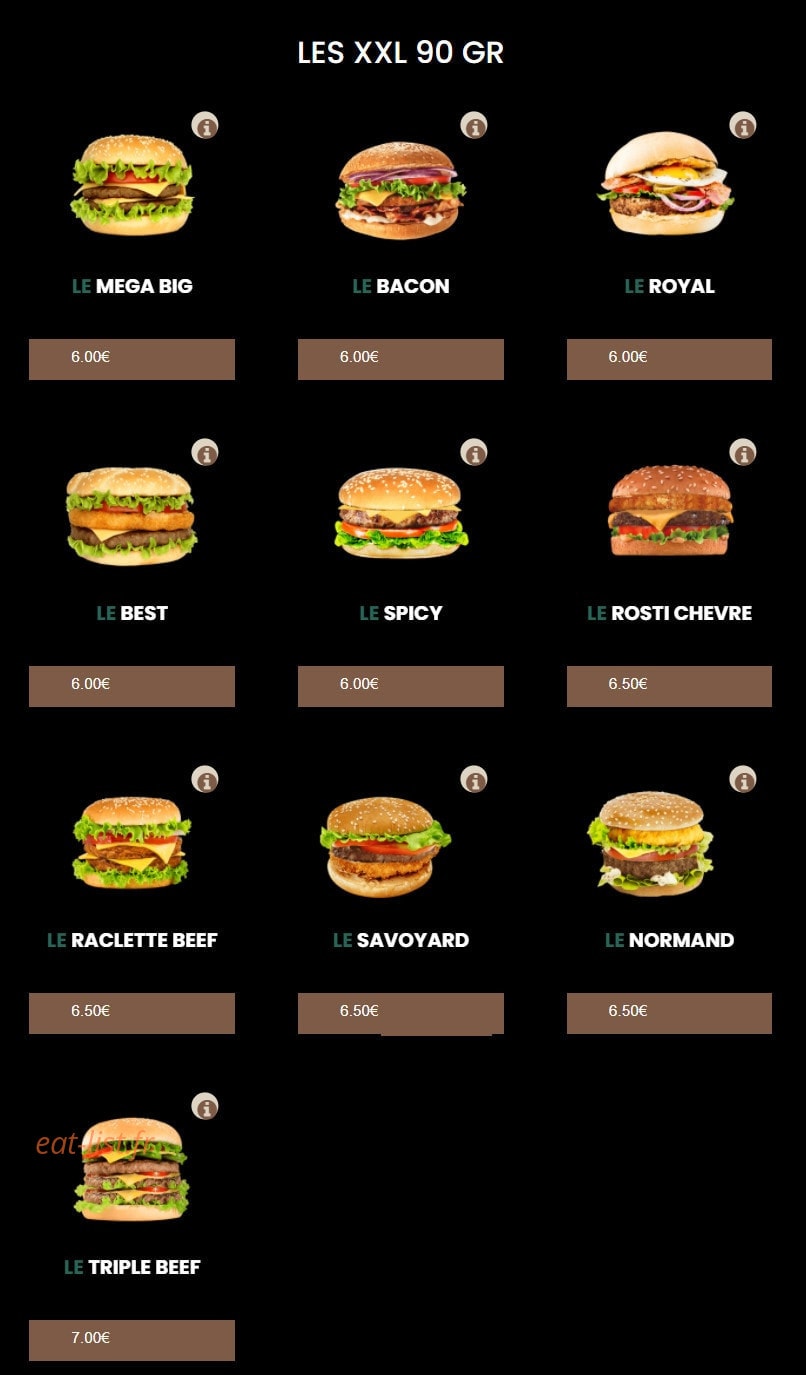 Take away — carte page 9