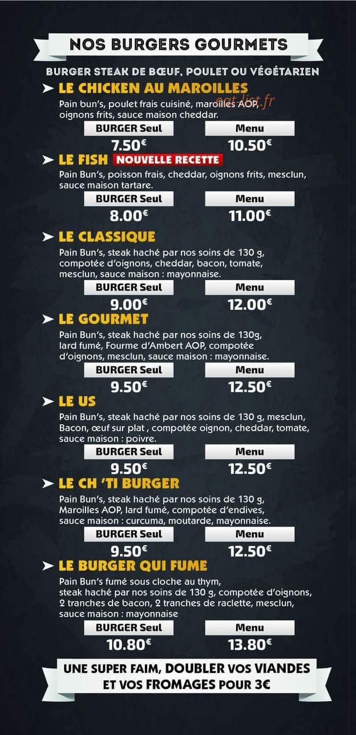 L'atelier du gourmet — carte page 2
