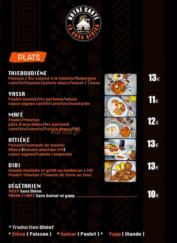 La Casa Africa — carte page 3
