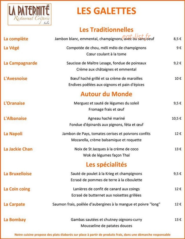 La Paternité — carte page 1