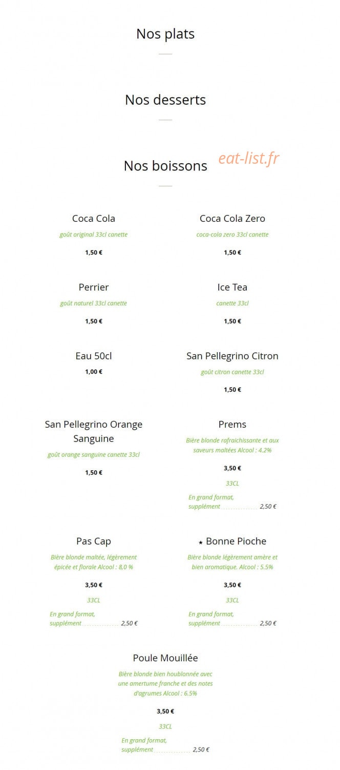 Les Marmites De Nino — carte page 1