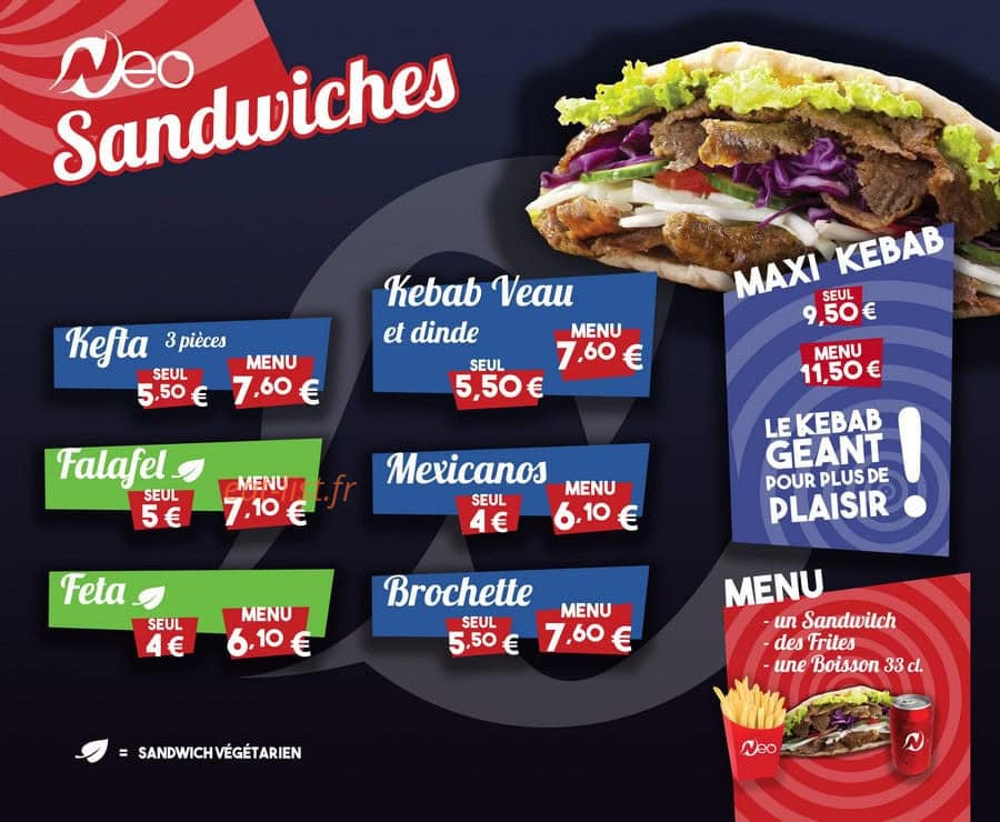 Neo Kebab — carte page 7