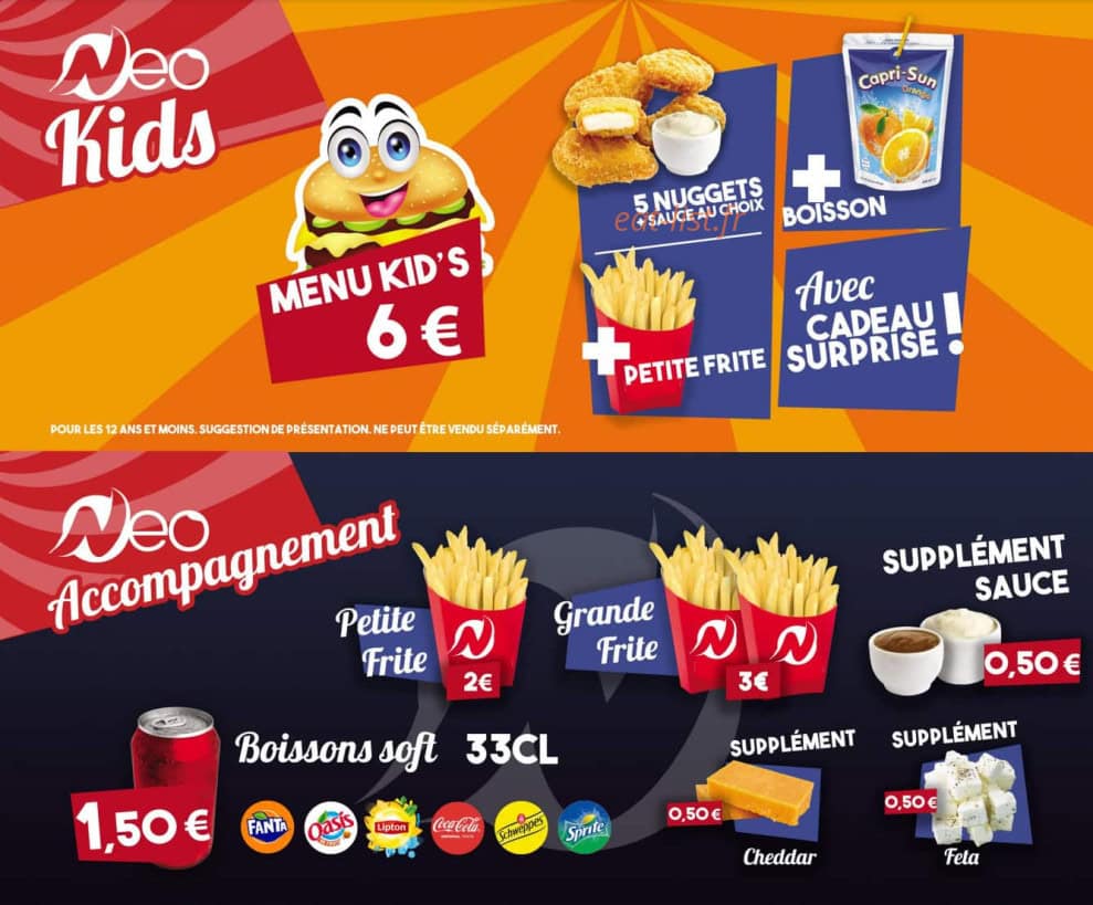 Neo Kebab — carte page 2