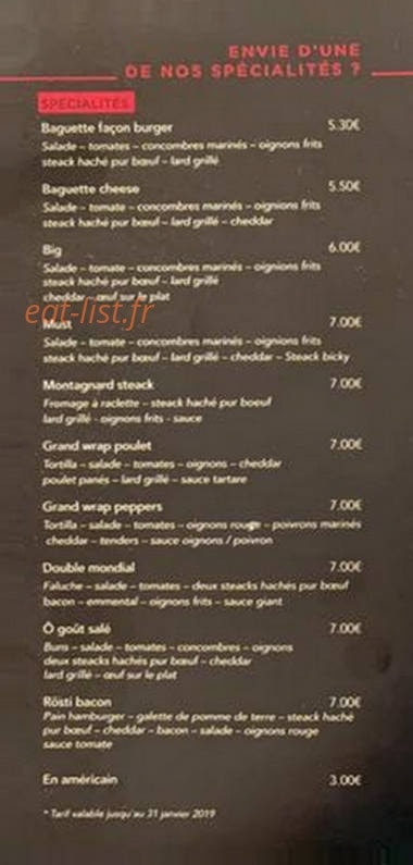 Ô Goût Salé — carte page 4