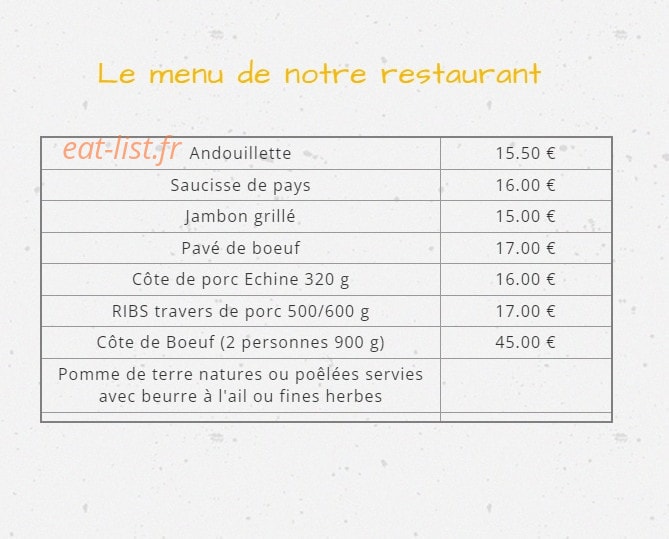 Cromwell Bar — carte page 1