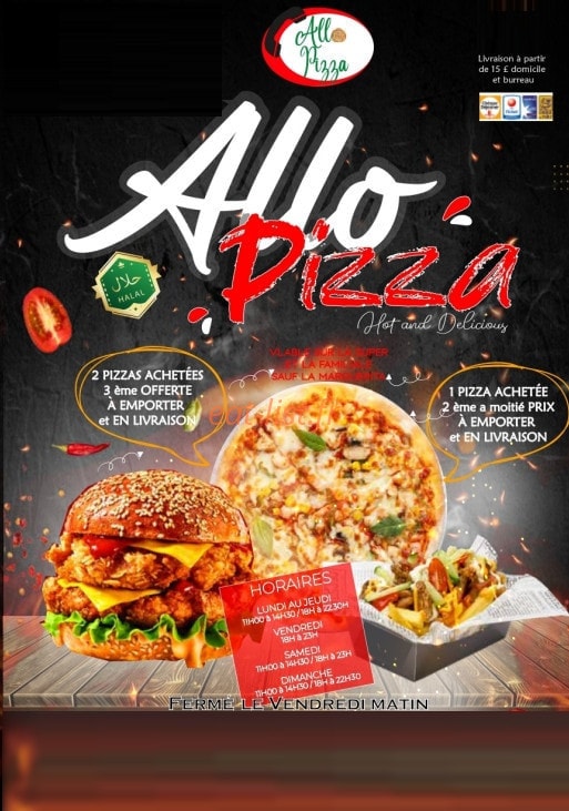 Allo pizza — carte page 1