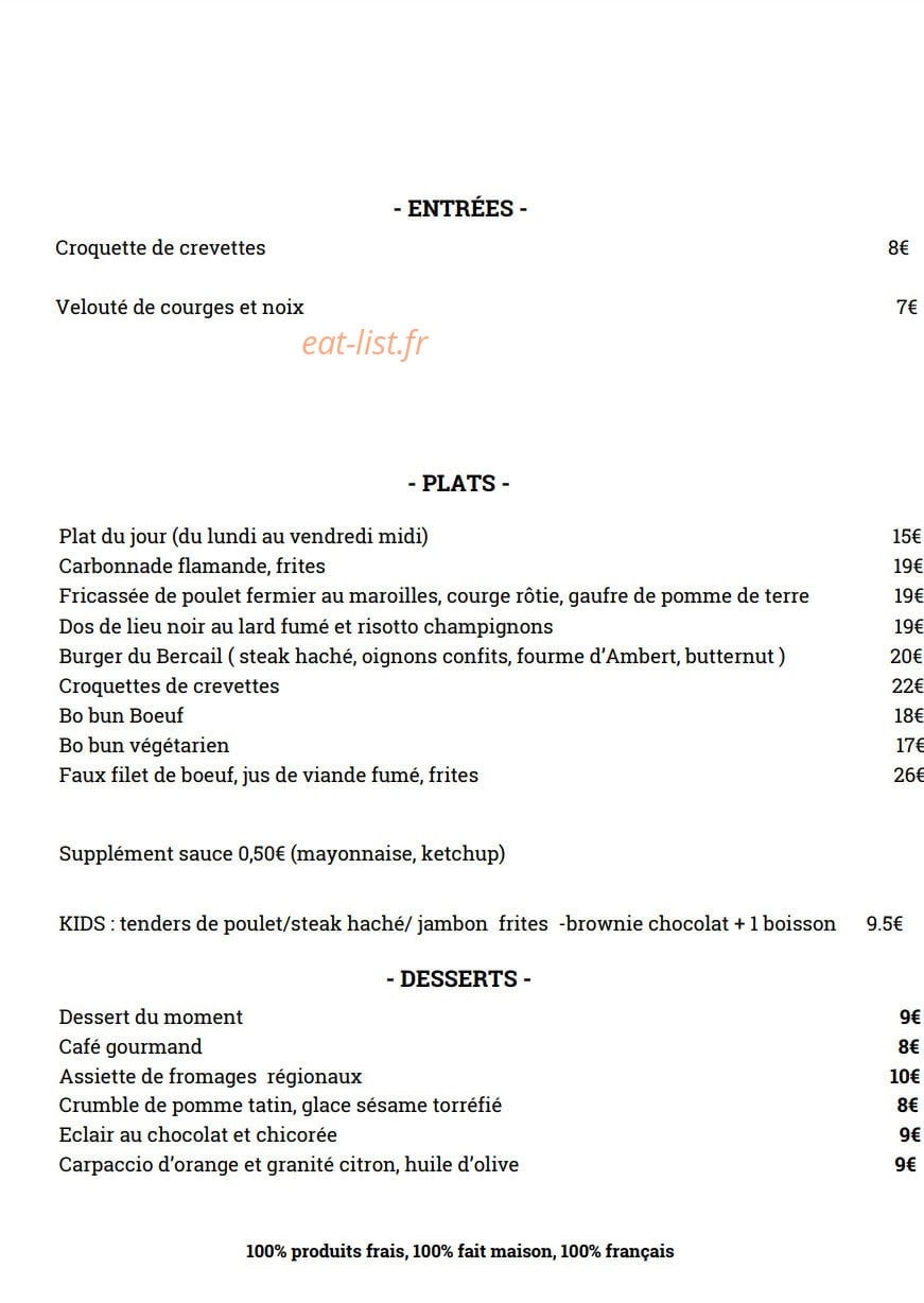 Bercail — carte page 1
