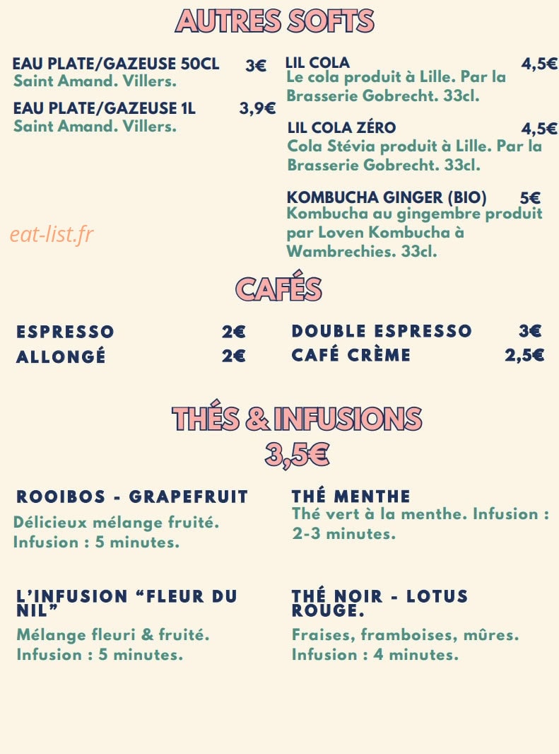Brasserie Tandem — carte page 9