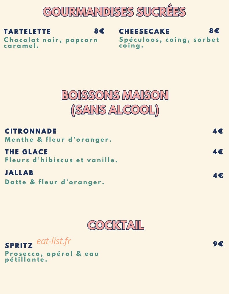Brasserie Tandem — carte page 7