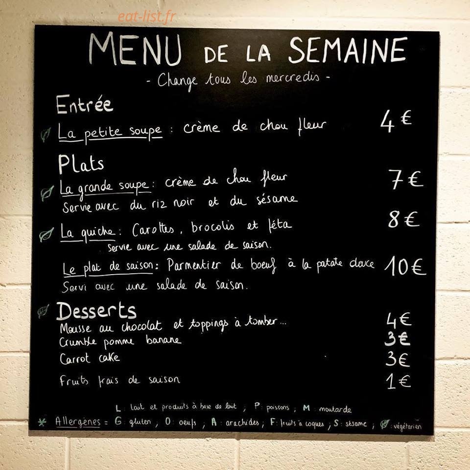 Restaurant Native — carte page 1