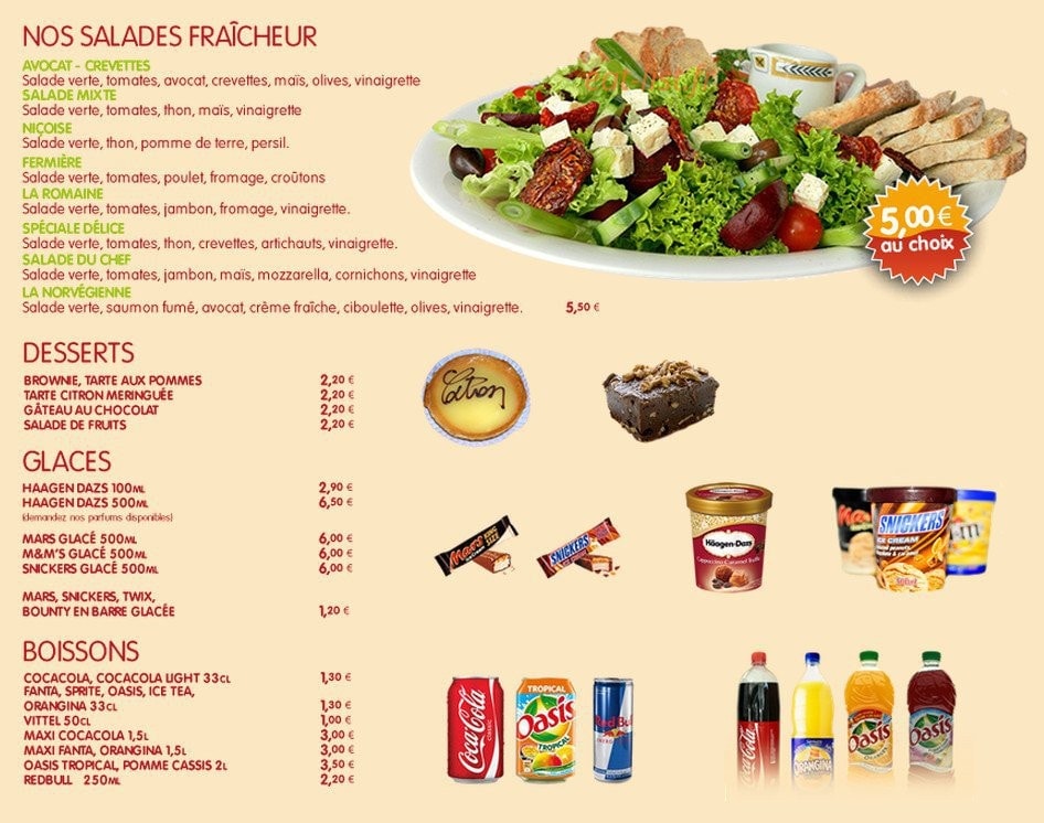 Pizzas Delices — carte page 3