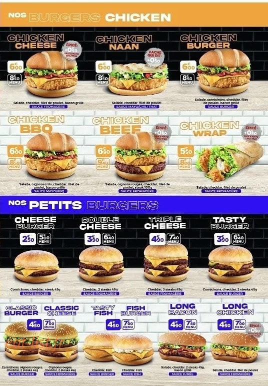 Bucket's Burger — carte page 3