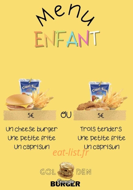 Golden Burger — carte page 5
